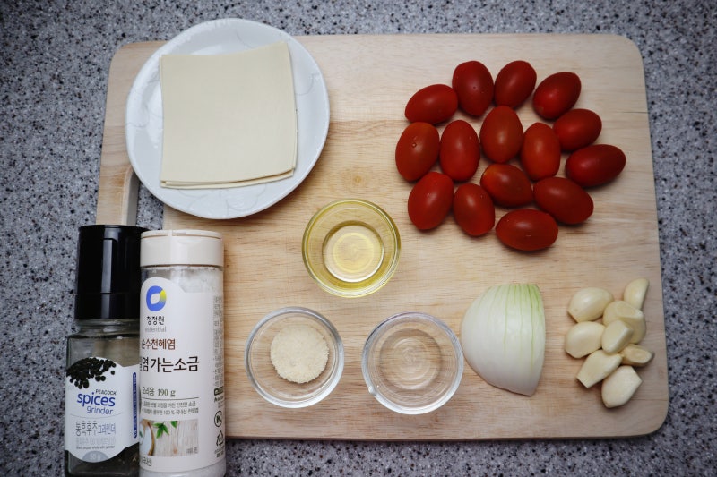 쌈두부 다이어트 요리 토마토 브루스케타 만들기 4