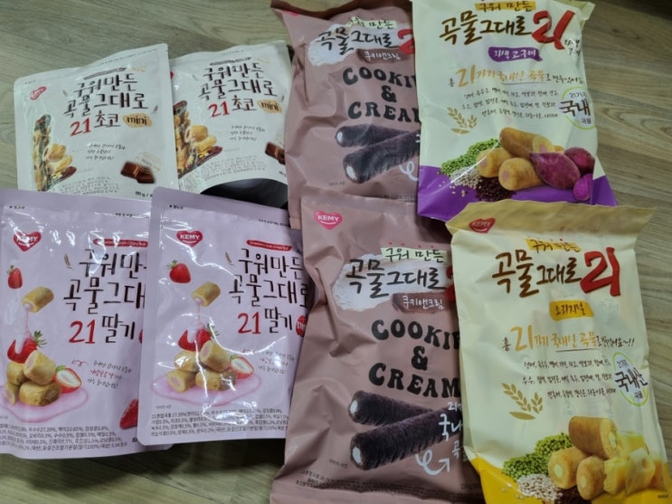  곡물그대로21 쿠키앤크림 신제품 리뷰