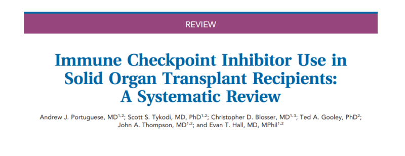 Immune Checkpoint Inhibitor Use in Solid Organ Transplant Recipients: A ...