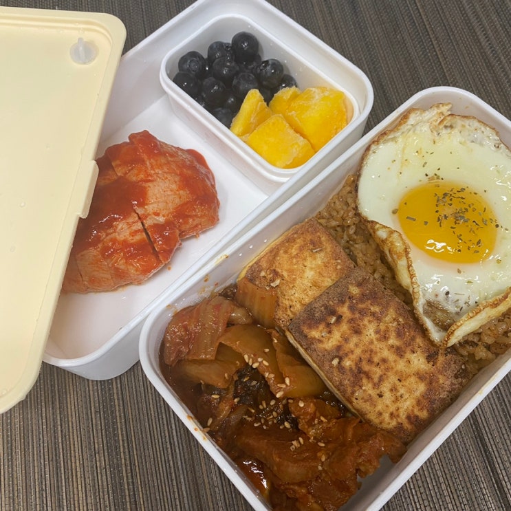  직장인 도시락으로 파워식단관리러의 닭가슴살도시락 싸기