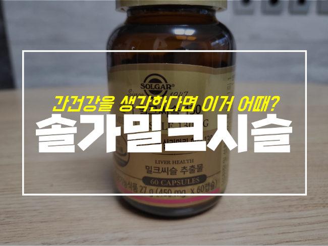 밀크씨슬 효능과 솔가 영양제 후기, 30대 간건강 추천템