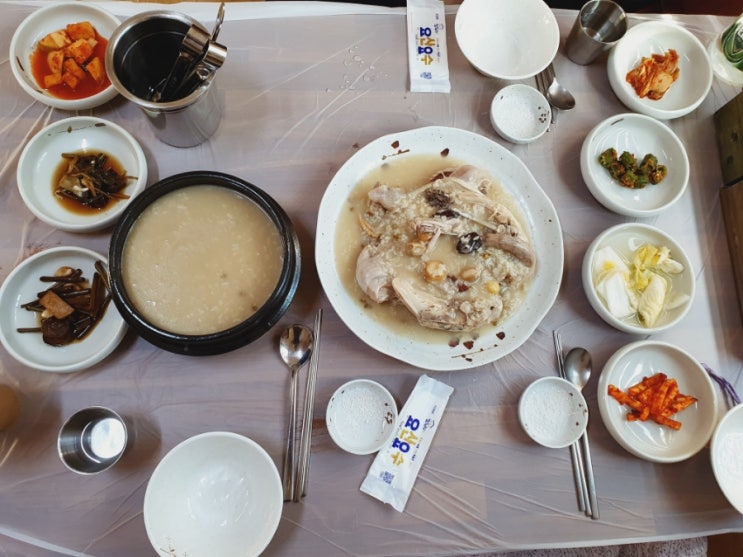 팔공산 맛집) 쫀득쫀득한 누룽지백숙이 맛있는 한티고을