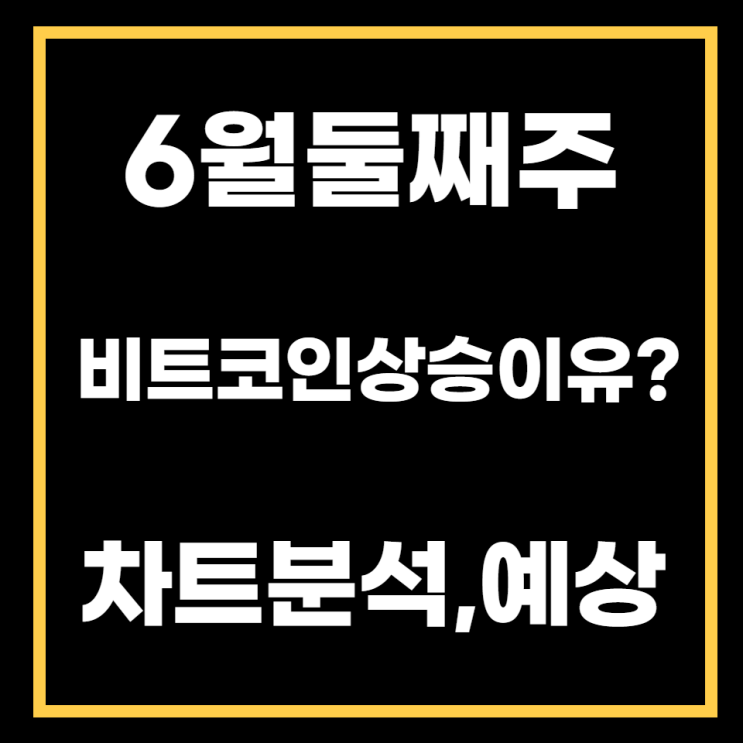  6월 둘째주, 비트코인 급등 이유(차트분석, 기술적분석)