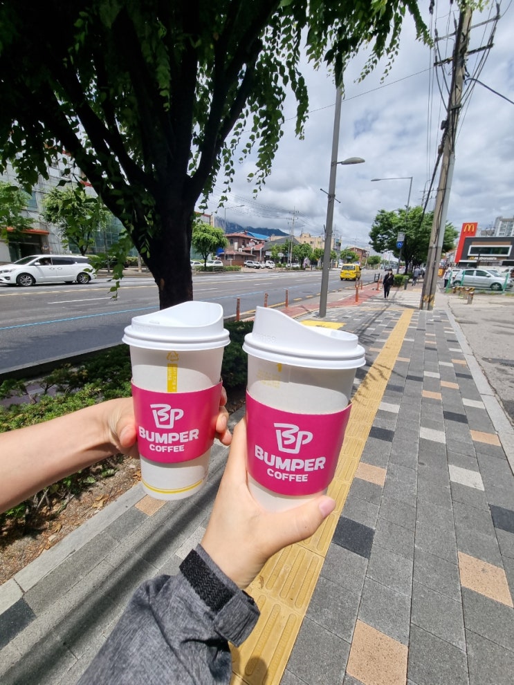  범퍼커피 마들점 새로 오픈! (메이크버거 사라졌넹)