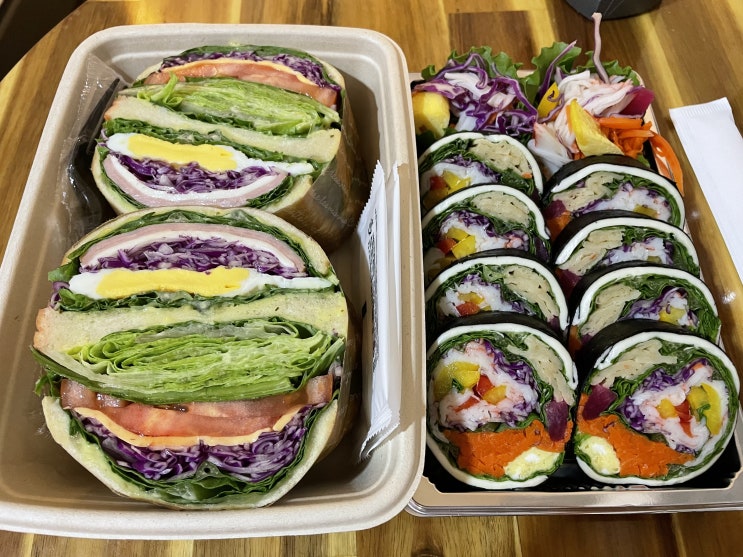  용현동 키토김밥 , 용현동 샌드위치 맛집 : 카페 마시 , 뚱샌드위치 중에서도 최강 뚱뚱 샌드위치! , 배달가능