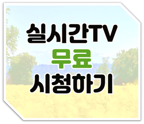 실시간 무료 TV 온에어 시청하기 티빙(TVING) 예능 드라마 보기