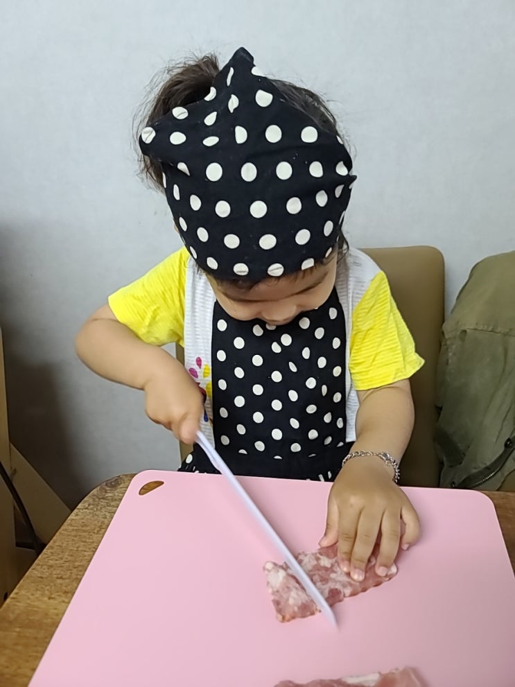  아이와 함께 #감자채전만들기 어린이집미션수행