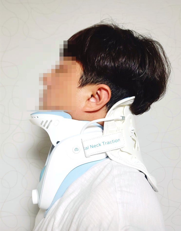  거북목 교정기 테크러브 넥프렌즈 목견인기로 거북목 교정하기