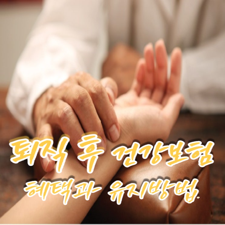  정년퇴직, 퇴직준비 시리즈] 퇴직 후 건강보험 지역가입자로 받을 수 있는 혜택과 유지 방법(ft.꿀팁)
