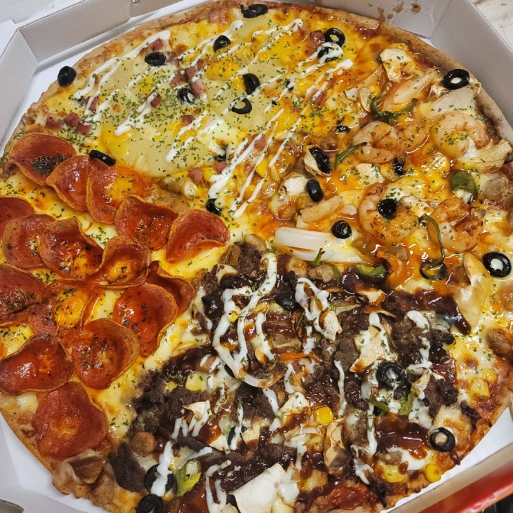 [평택] 동삭동 피자맛집 어바웃피자&비어 4가지맛 피자를 한번에