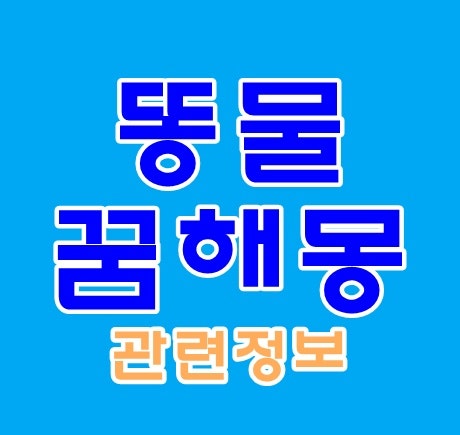 똥물꿈 해몽 똥물튀는꿈 똥물뒤집어쓰는꿈 똥물 맞는 꿈 넘치는 꿈
