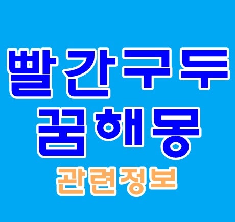 빨간구두꿈 해몽 빨간구두 신는 꿈 받는 꿈 사는 꿈 버리는 꿈 나오는 꿈