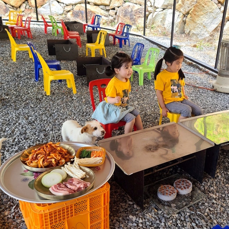  밀양 얼음골 맛집 소풍 애견동반 식당 야외 바베큐