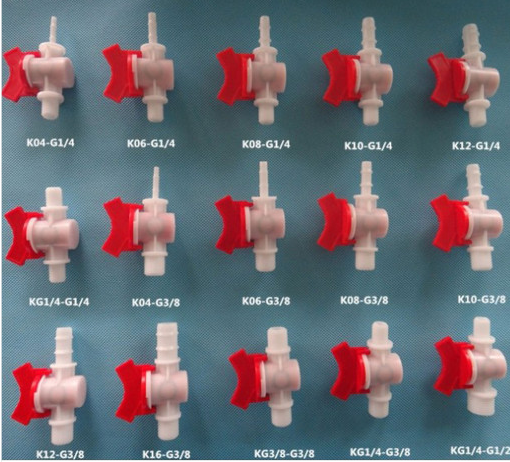  플라스틱 튜브 호스 니플 파이프 커넥터 볼밸브 [튜빙 피팅 연결관 밸브 콘넥터] tube tubing nipple ball valve ballvalve pipe connector