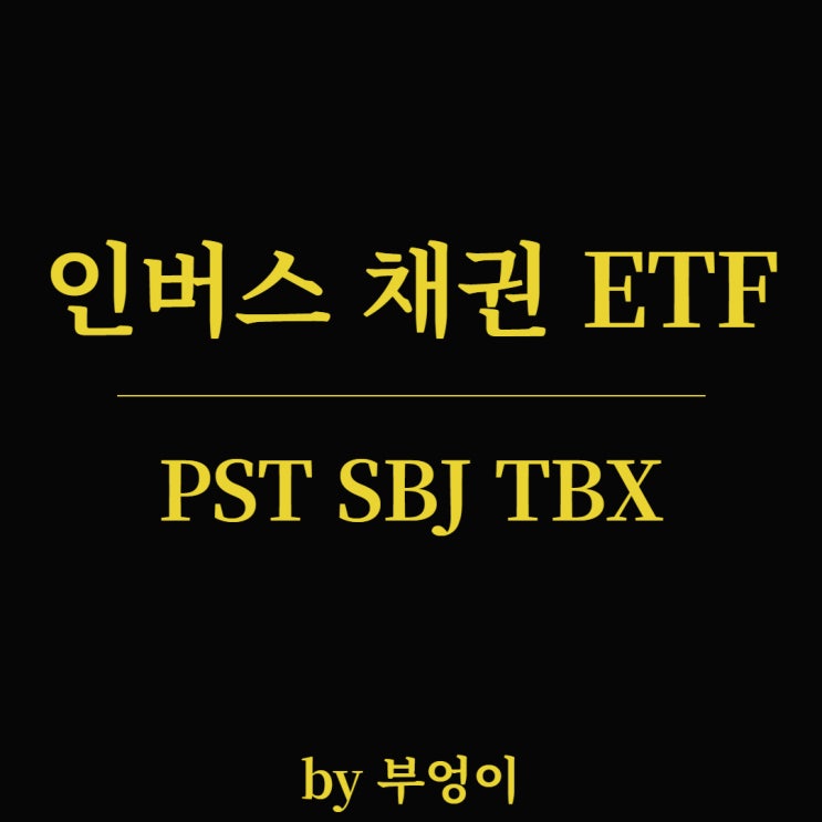 미국 인버스 채권 ETF - PST, SJB, TBX (국채 및 하이일드)