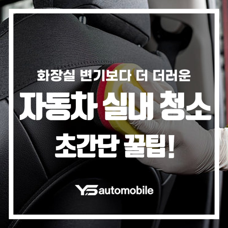  화장실 변기보다 더러운 자동차 실내 청소 초간단 꿀팁!