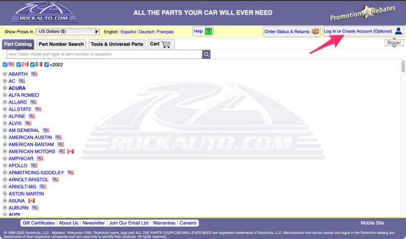 자동차 부품 직구 사이트 - 락오토(rockauto) : 네이버 블로그