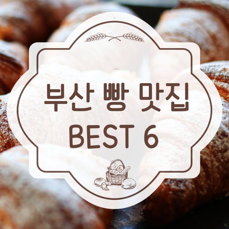  부산 빵 맛집, 부산 남천동에서 먹빵투어 해야할 BEST 6곳