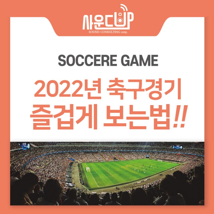 2022년 축구경기 즐겁고 제대로현명하게 보는법!!