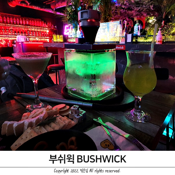 강남 핫플 압구정 라운지바 후카 시샤 있는 부쉬윅 BUSHWICK