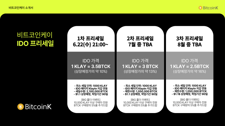 총 276만원 상당의 비트코인케이(BTCK) 에어드랍!