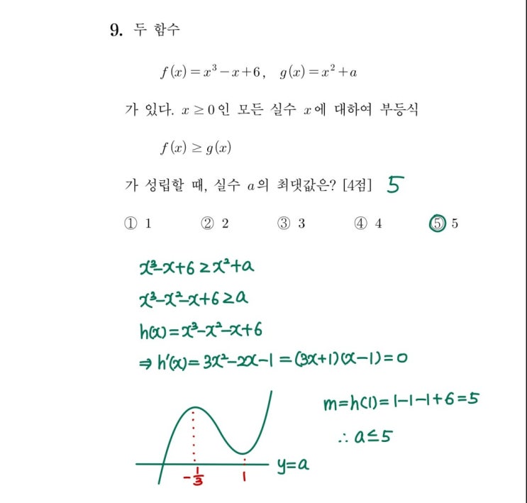 2023학년도 6모 9번 풀이