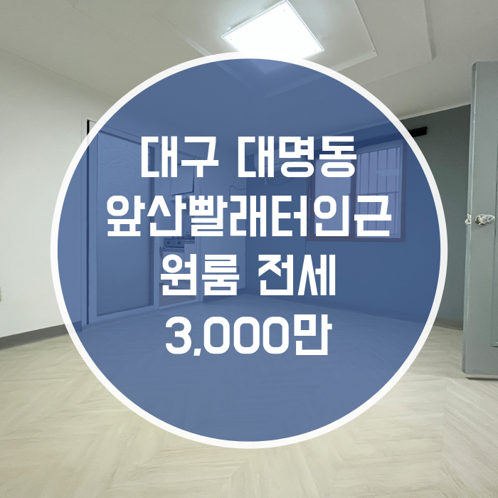  (계약완료)대구 남구 대명동 / 원룸 전세 앞산빨래터인근 주방분리형