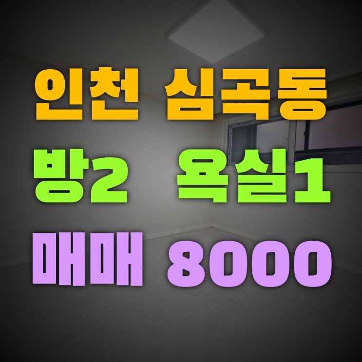 인천 심곡동 빌라매매 올수리 공실 바로입주 가능한집