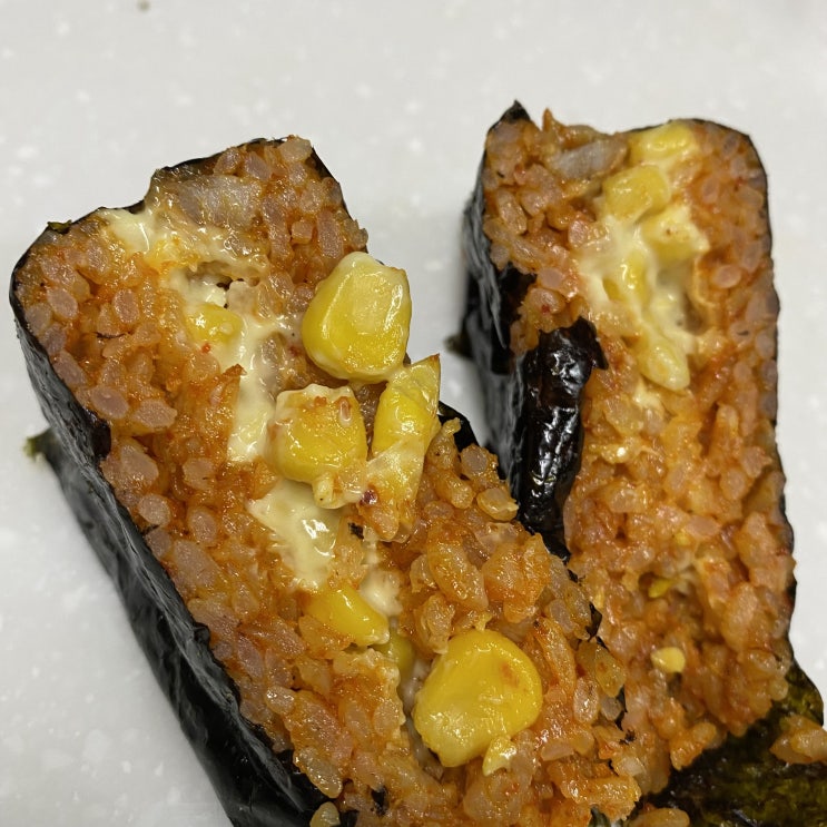  옥수수콘이 매력 포인드였던 진또배기 맵싹갈비 삼각김밥
