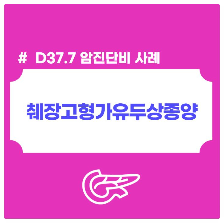 췌장고형가유두상종양 SPN D37.7 암진단비 사례