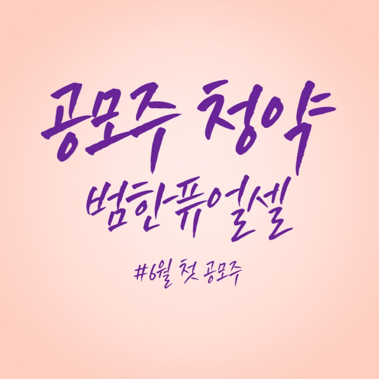 경제공부] 6월 첫 범한퓨얼셀 공모주 청약 했습니다