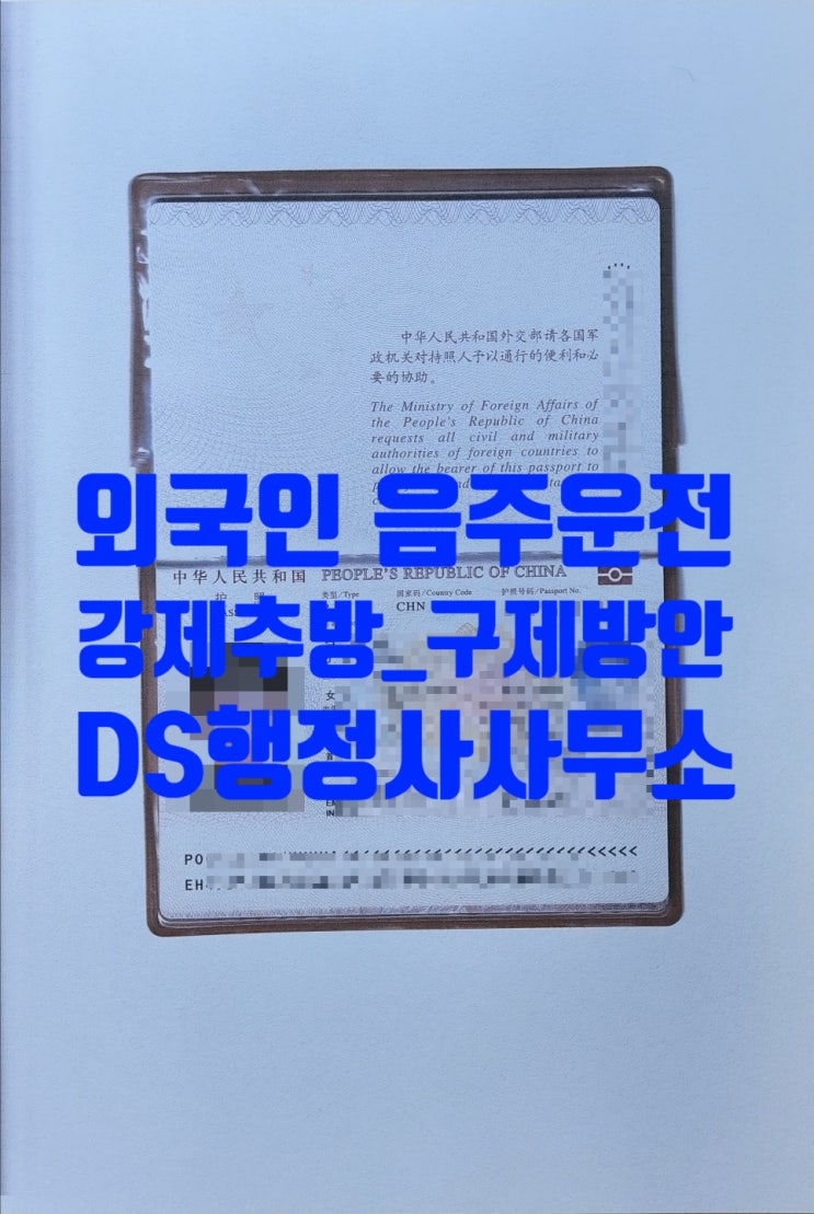 외국인 중국동포 음주운전 출국명령 구제