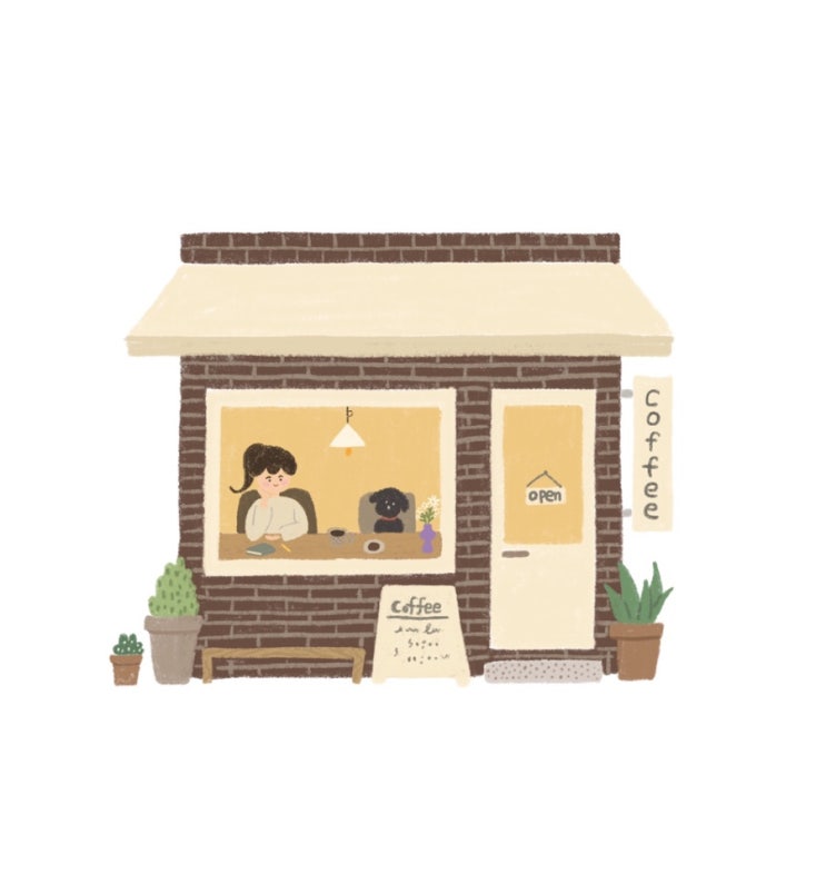  [디지털 드로잉] 카페 그리기 (미라클모닝 6월9일)