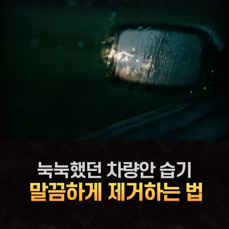  눅눅한 여름장마철 자동차 습기제거하는 방법