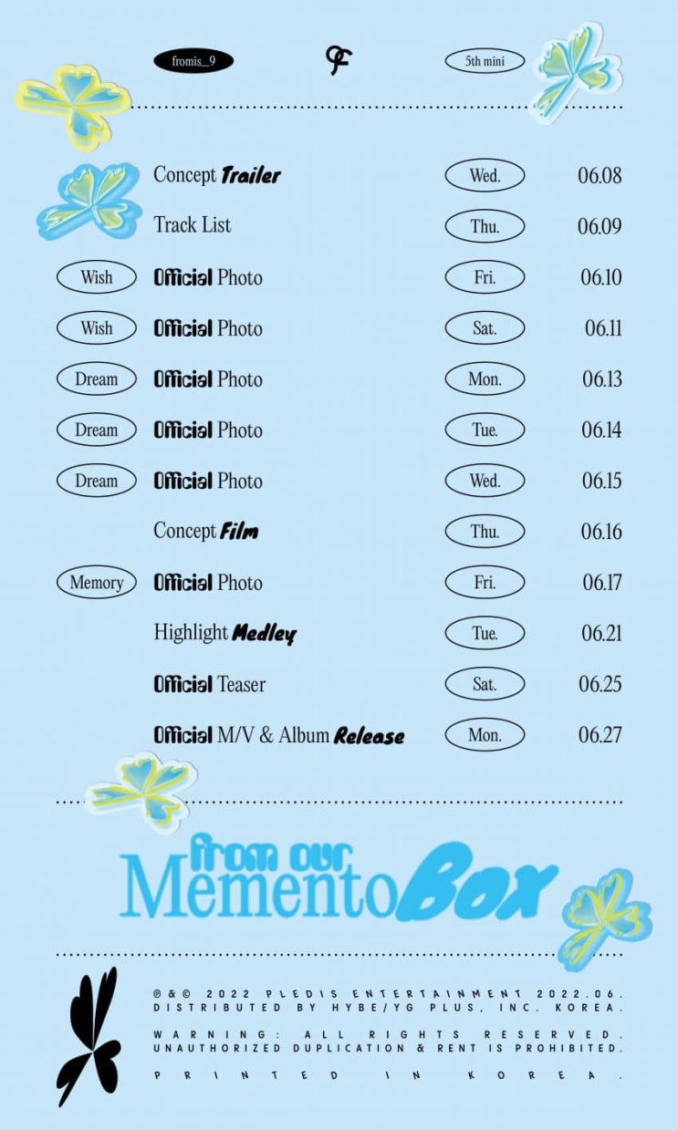 <b>프로미스나인</b> 미니 5집  프로모션 일정 & <b>트랙리스트</b>