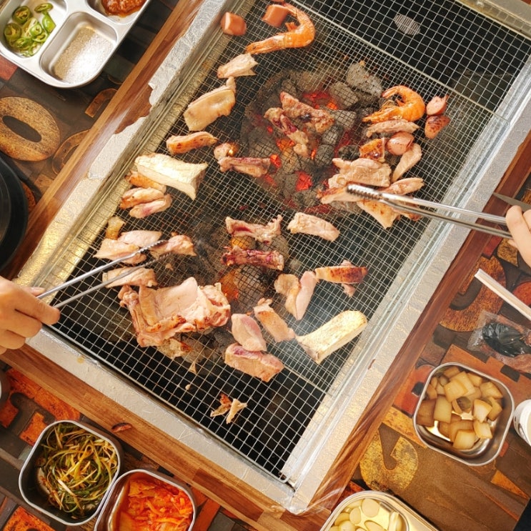 파주 캠핑식당 파주맛고을, 서울근교 바베큐장 애견동반식당 후기