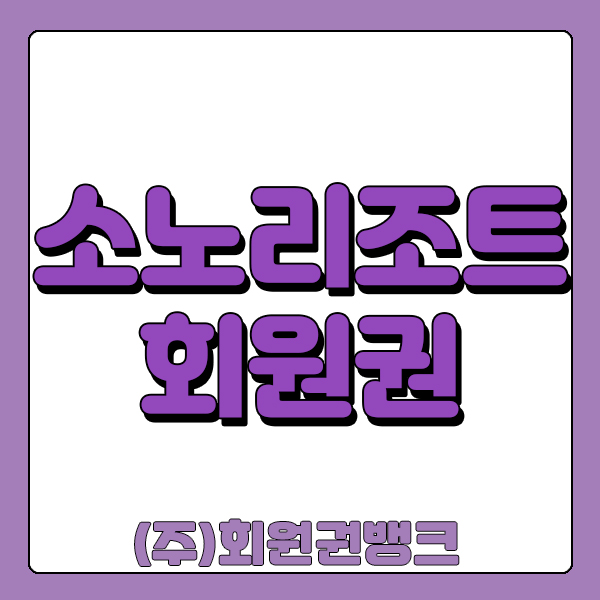  소노리조트회원권 가성비좋은 대명스위트시세 추천해요