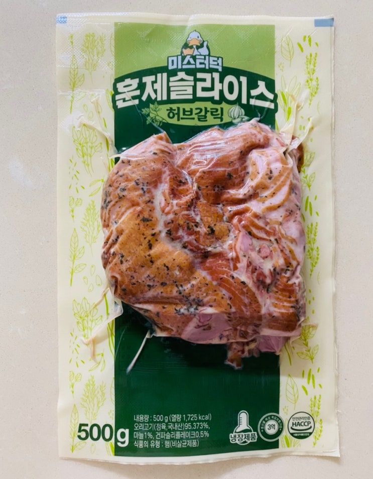  훈제오리 칼로리 미스터덕 훈제슬라이스 허브갈릭