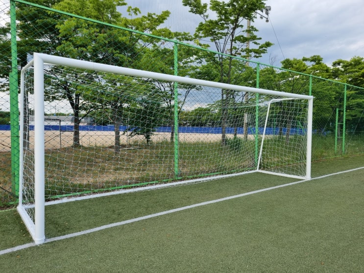  [날개스포츠] 인천드림파크문화재단 제2축구장 축구골대 도색, 축구골망 교체 작업
