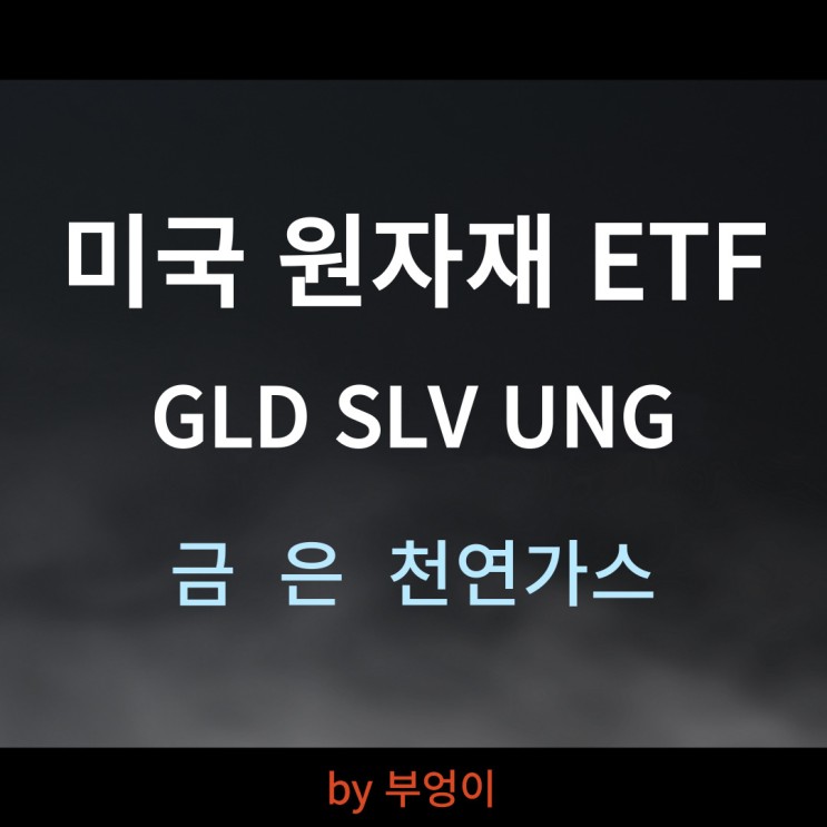 미국 원자재 ETF - GLD, SLV, UNG (금, 은, 천연가스)