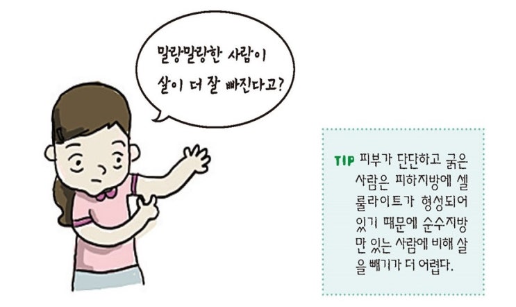  셀룰라이트(Cellulite), 단단한 피하지방  물렁한 피하지방, 피부두겹집기 skinfold technique