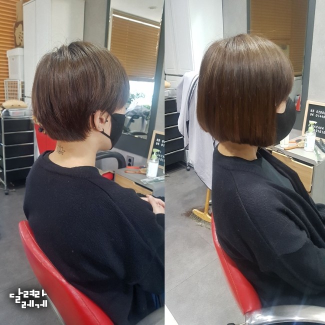  단발머리 단발붙임머리 컷트에서 단발 머리빨리기르는법 숏컷붙임머리 커트붙임머리 짧은단발붙임머리 달려라레게 영등포붙임머리