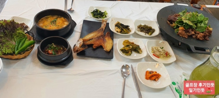  강원 원주 오크밸리cc 맛집, 라운딩전 식사(문가소반) 2022년 6월초