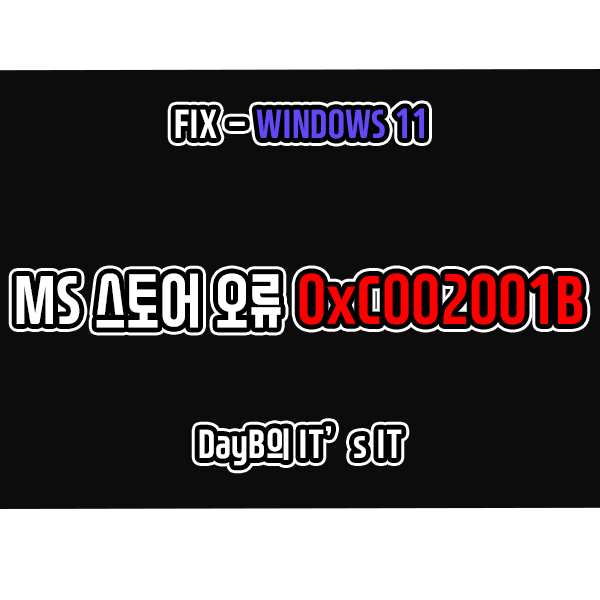 윈도우11/10 Microsoft Store 오류 코드 0xC002001B 해결 윈도우11/10 Microsoft Store 오류 코드 0xC002001B 해결