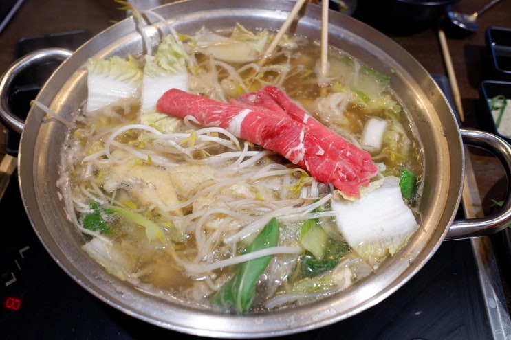  강남 뉴코아아울렛 맛집 무한리필 샤브샤브 옥소반