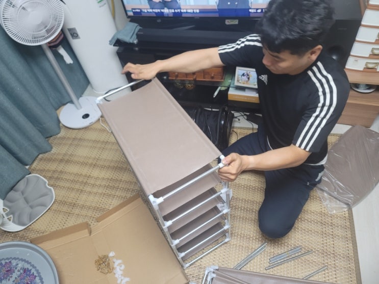  슬림형 조립식 신발장 정리함