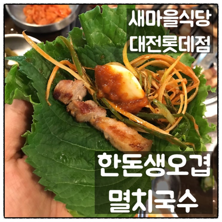  새마을식당 대전롯데점 한돈생오겹 멸치국수 후기