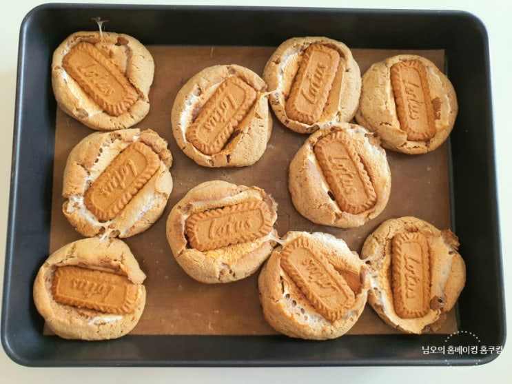 스모어 쿠키 만들기 마시멜로 로투스쿠키
