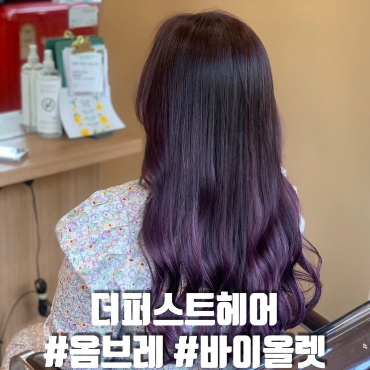  안암 미용실 더퍼스트헤어 고려대점 에스파 카리나머리 바이올렛 염색