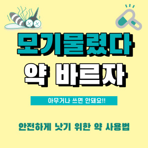  모기 물렸을 때 무엇을 발라야 할까?  아이들의 버물리타입 약 사용, 과연 안전할까?